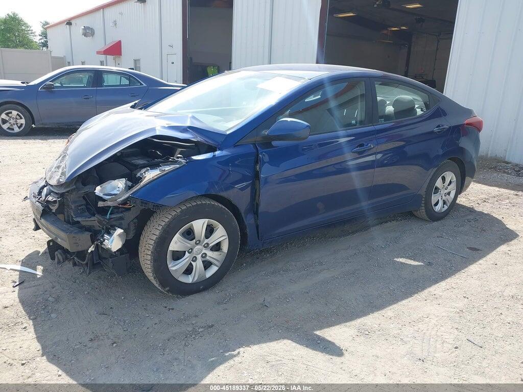 5NPDH4AE0GH729138 2016 HYUNDAI ELANTRA photo no. 2