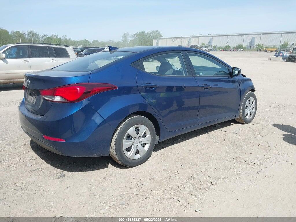 5NPDH4AE0GH729138 2016 HYUNDAI ELANTRA photo no. 4