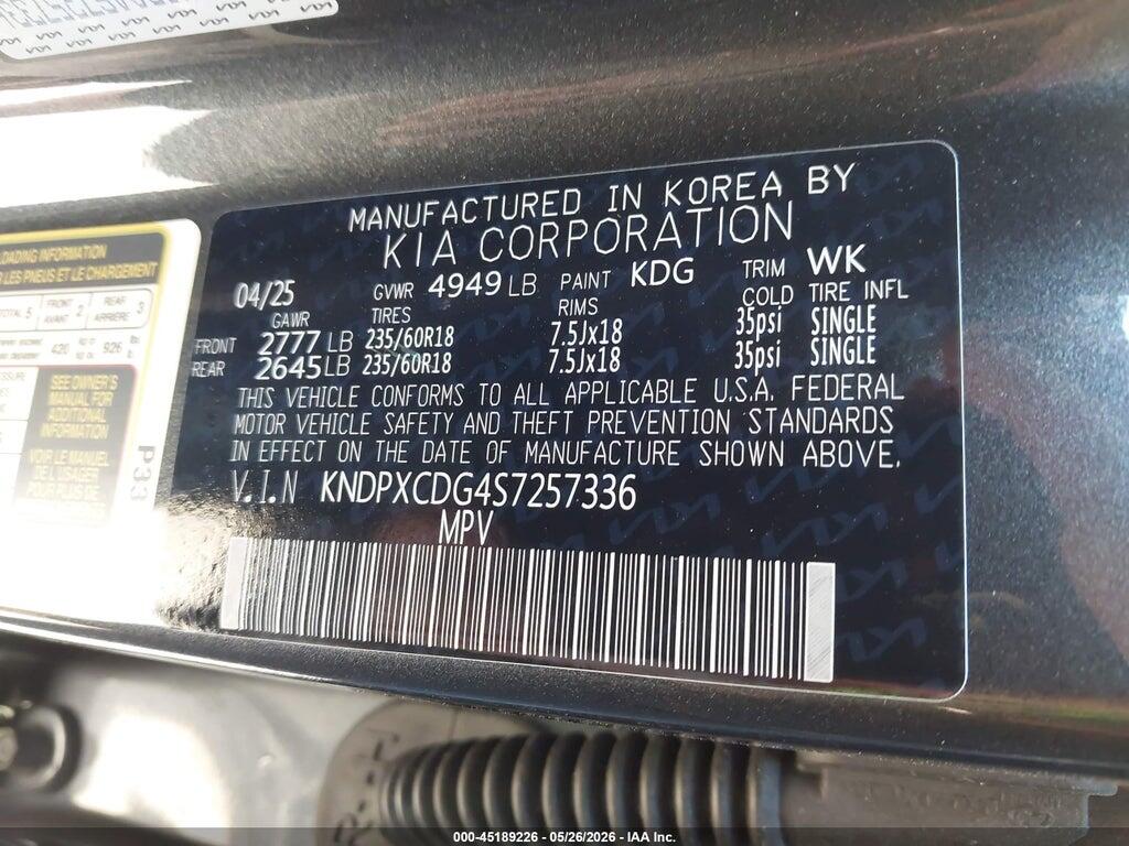 KNDPXCDG4S7257336 2025 KIA SPORTAGE HYBRID photo no. 9
