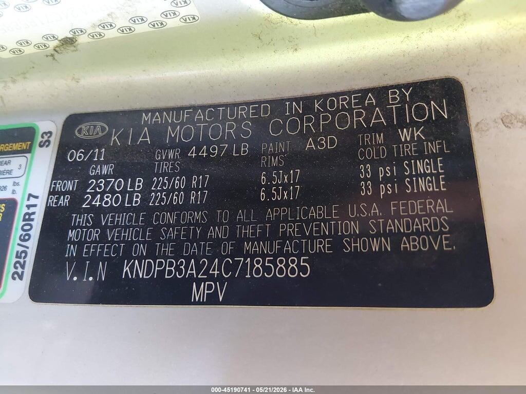 KNDPB3A24C7185885 2012 KIA SPORTAGE photo no. 9