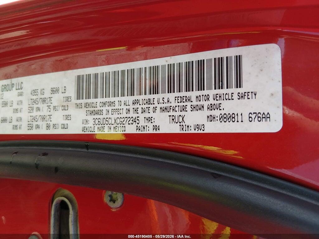 3C6UD5CLXCG272345 2012 RAM 2500 photo no. 9