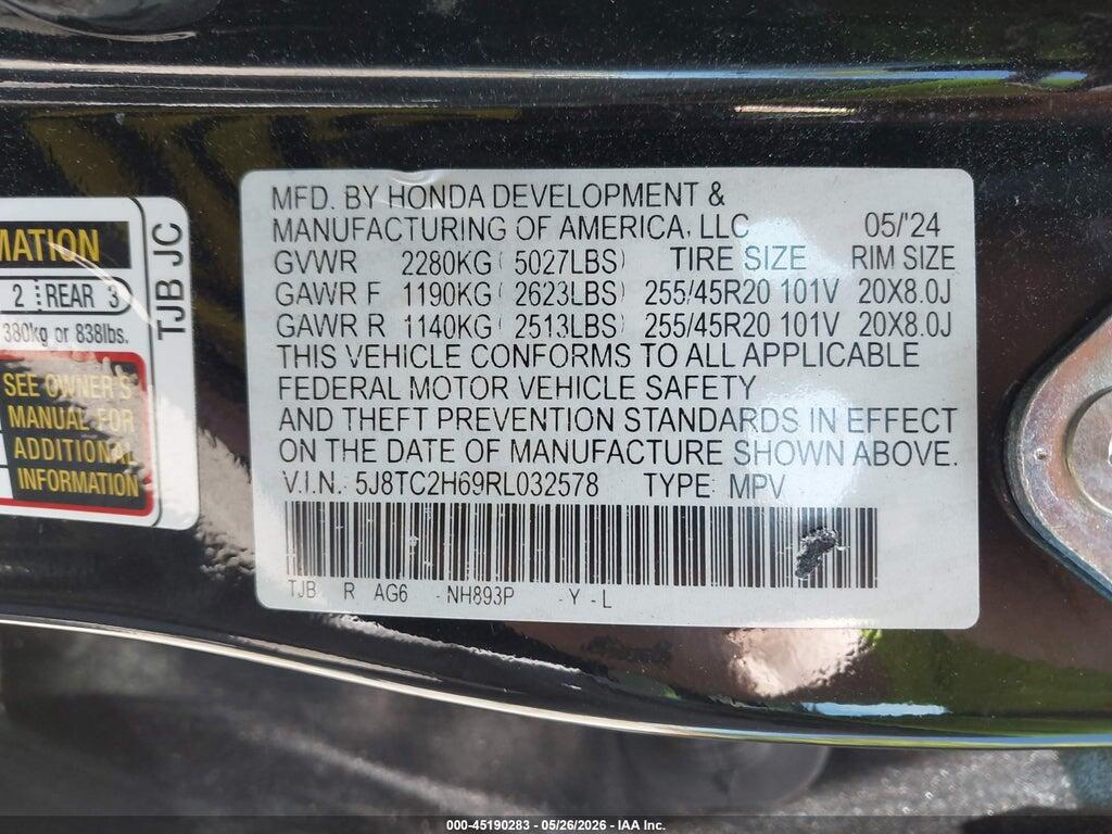 5J8TC2H69RL032578 2024 ACURA RDX photo no. 9