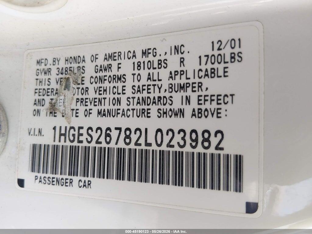 1HGES26782L023982 2002 HONDA CIVIC photo no. 9