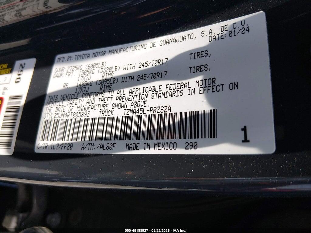 3TYLB5JN4RT005893 2024 TOYOTA TACOMA photo no. 9