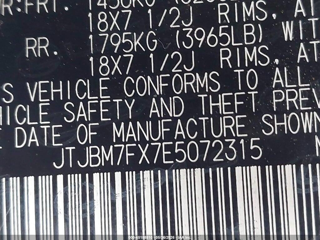 JTJBM7FX7E5072315 2014 LEXUS GX 460 photo no. 9