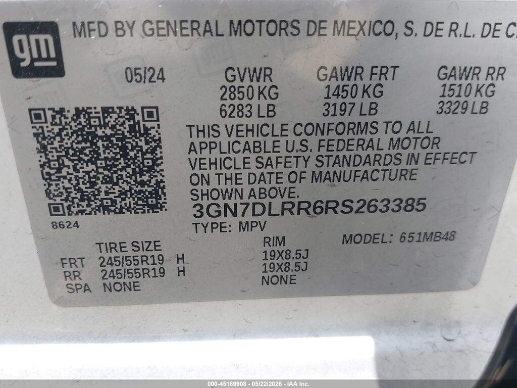 3GN7DLRR6RS263385 2024 CHEVROLET EQUINOX EV photo no. 9