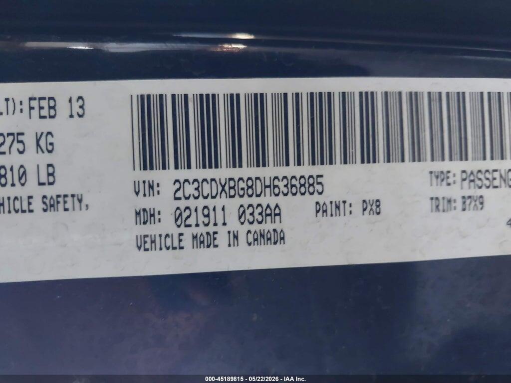 2C3CDXBG8DH636885 2013 DODGE CHARGER photo no. 9