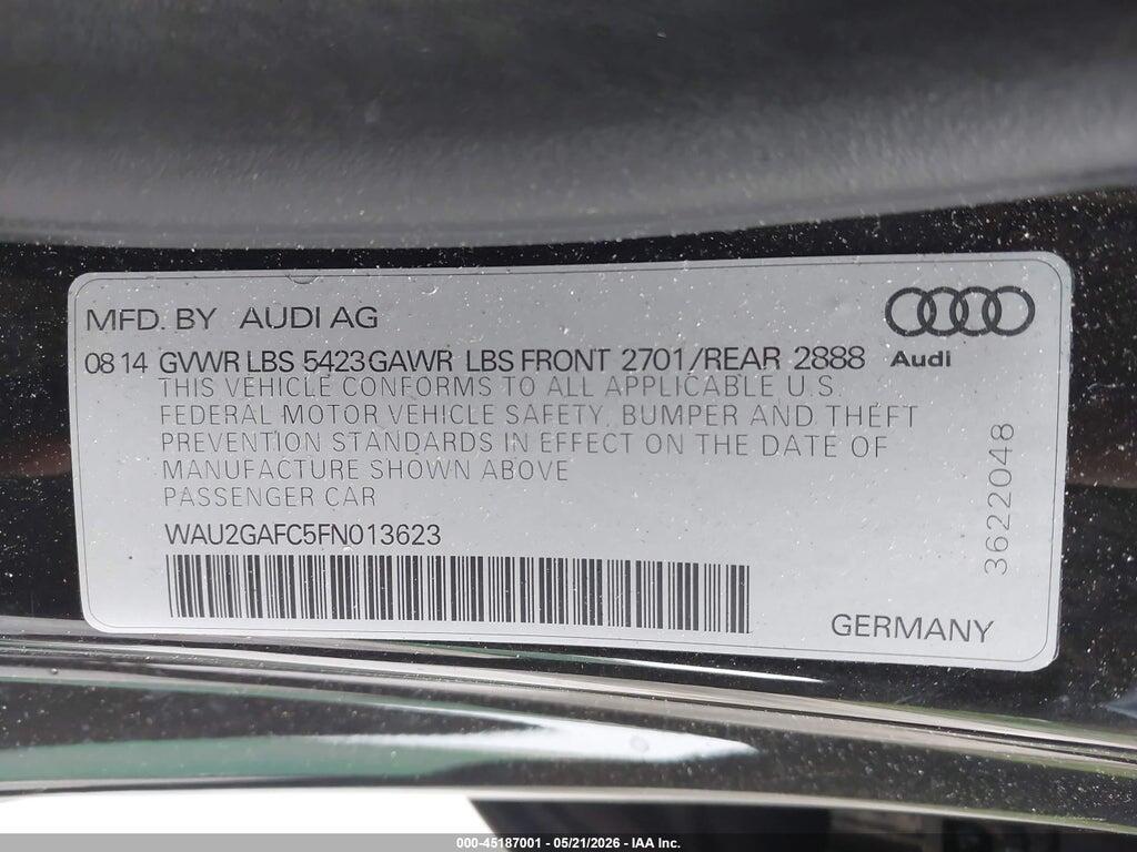 WAU2GAFC5FN013623 2015 AUDI A7 photo no. 9
