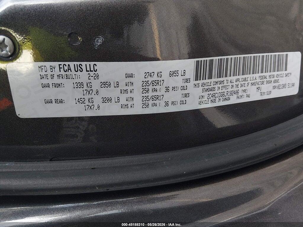 2C4RC1DG6LR182406 2020 CHRYSLER VOYAGER photo no. 9