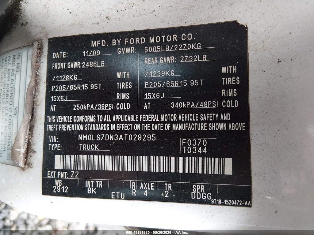 NM0LS7DN3AT028295 2010 FORD TRANSIT CONNECT photo no. 9