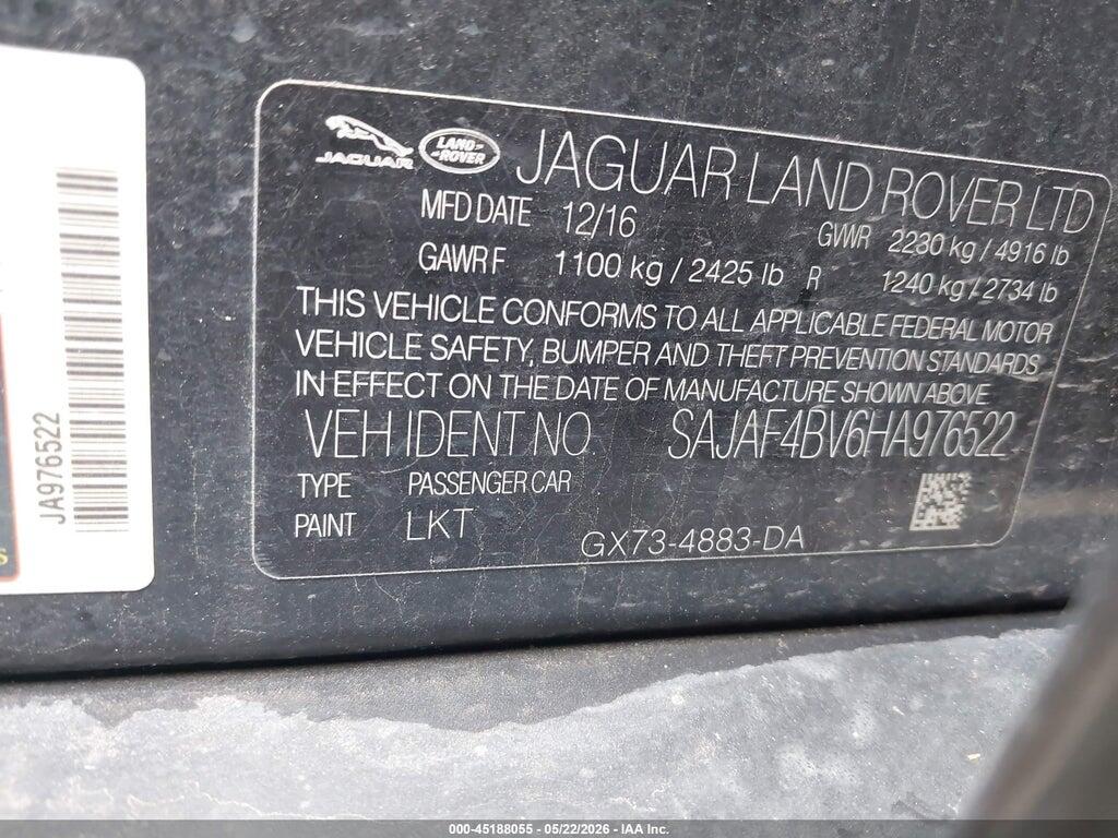 SAJAF4BV6HA976522 2017 JAGUAR XE photo no. 9