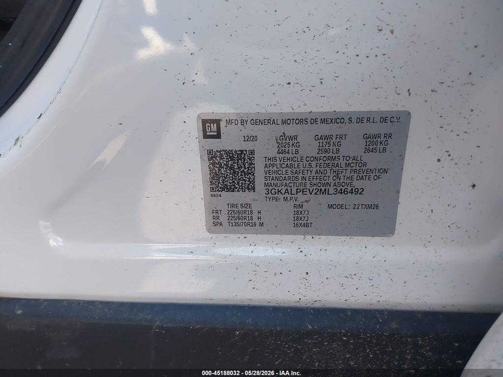 3GKALPEV2ML346492 2021 GMC TERRAIN photo no. 9