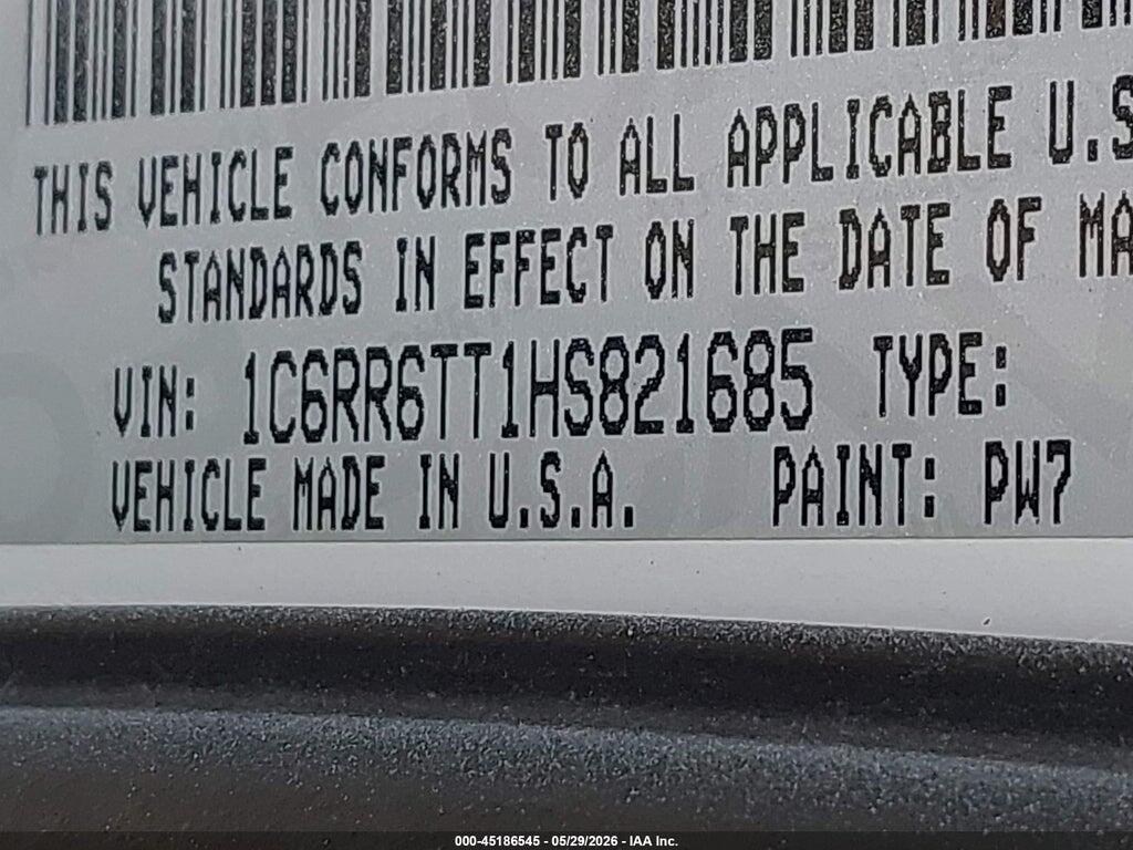 1C6RR6TT1HS821685 2017 RAM 1500 photo no. 9