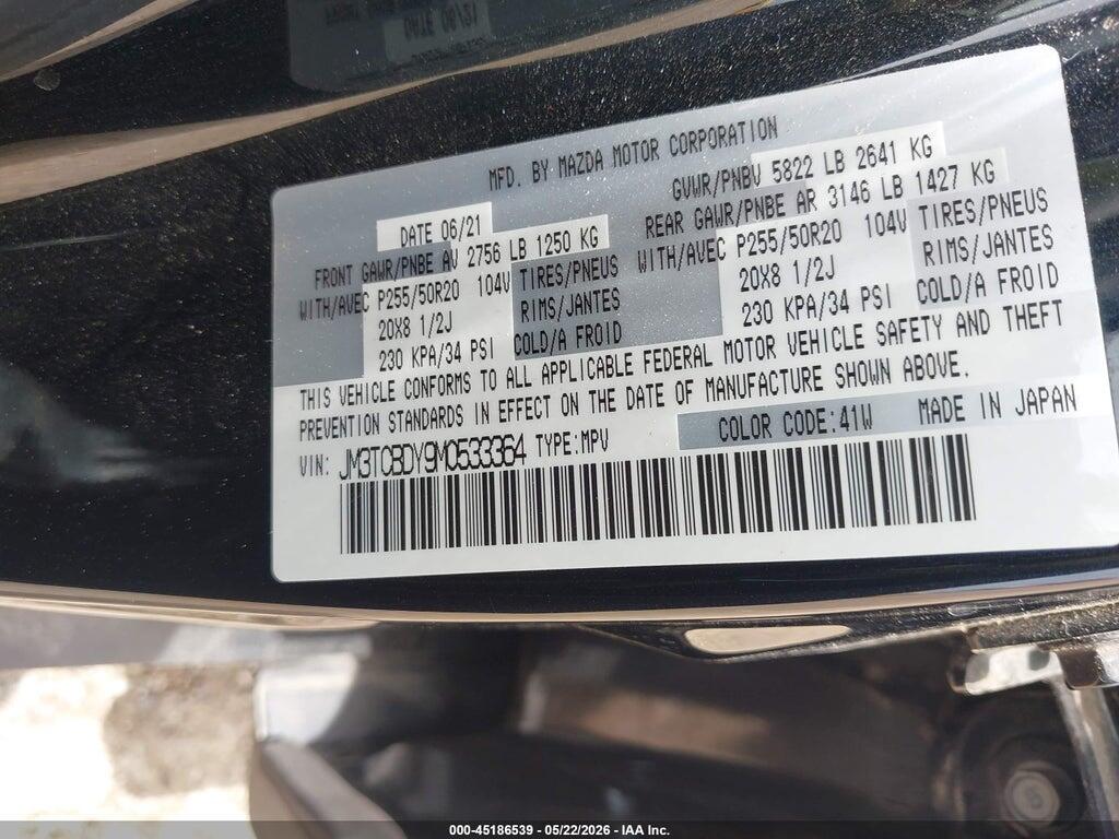 JM3TCBDY9M0533364 2021 MAZDA CX-9 photo no. 9