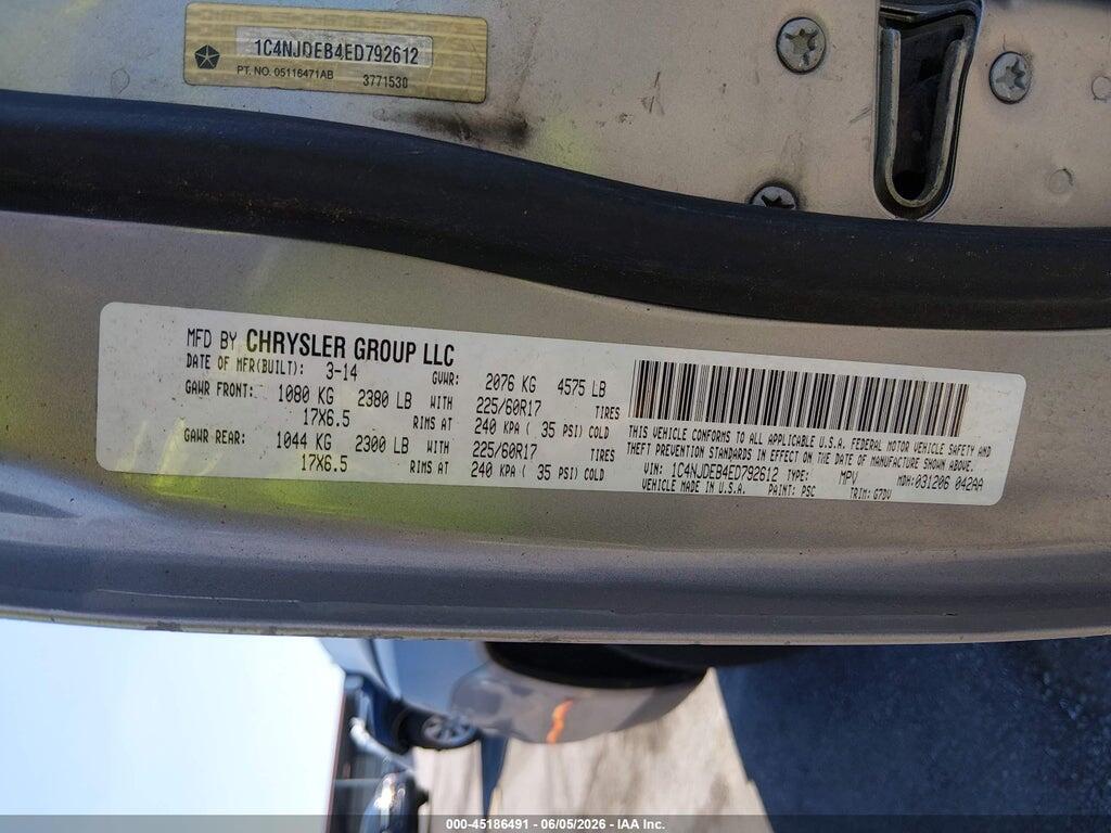 1C4NJDEB4ED792612 2014 JEEP COMPASS photo no. 9