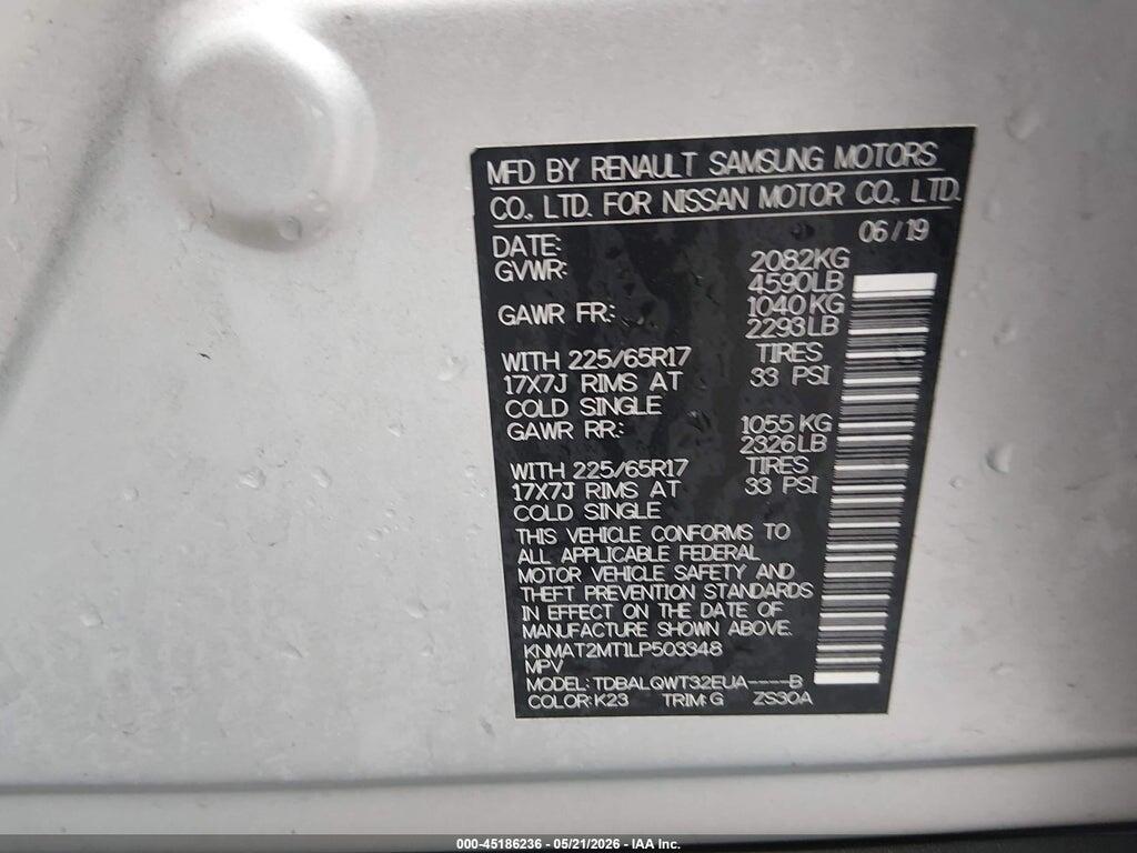 KNMAT2MT1LP503348 2020 NISSAN ROGUE photo no. 9