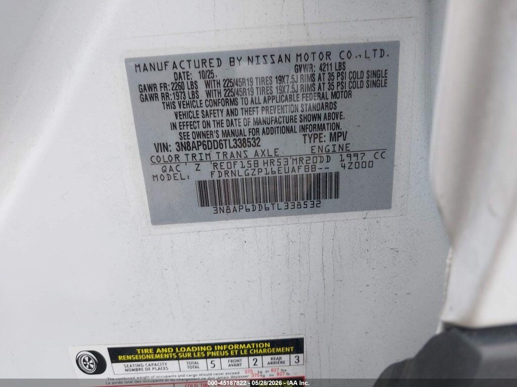 3N8AP6DD6TL338532 2026 NISSAN KICKS photo no. 9