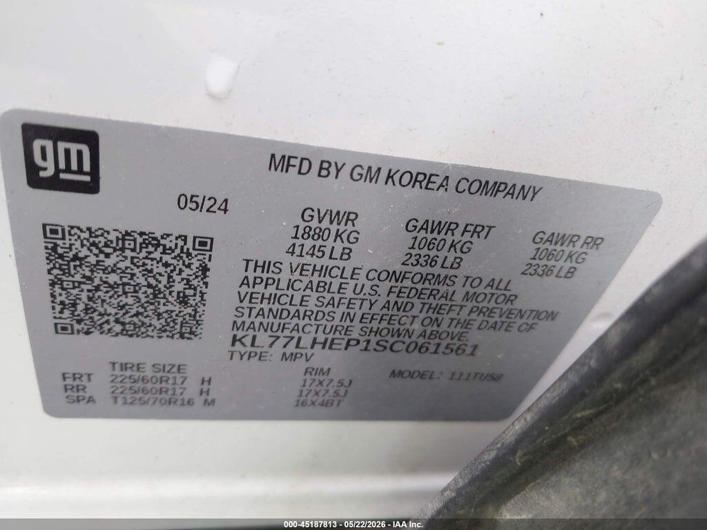 KL77LHEP1SC061561 2025 CHEVROLET TRAX photo no. 9