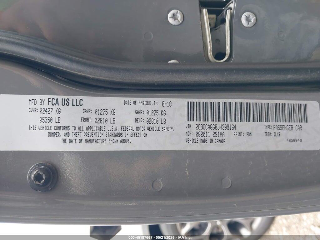 2C3CCAGG8JH309164 2018 CHRYSLER 300 photo no. 9