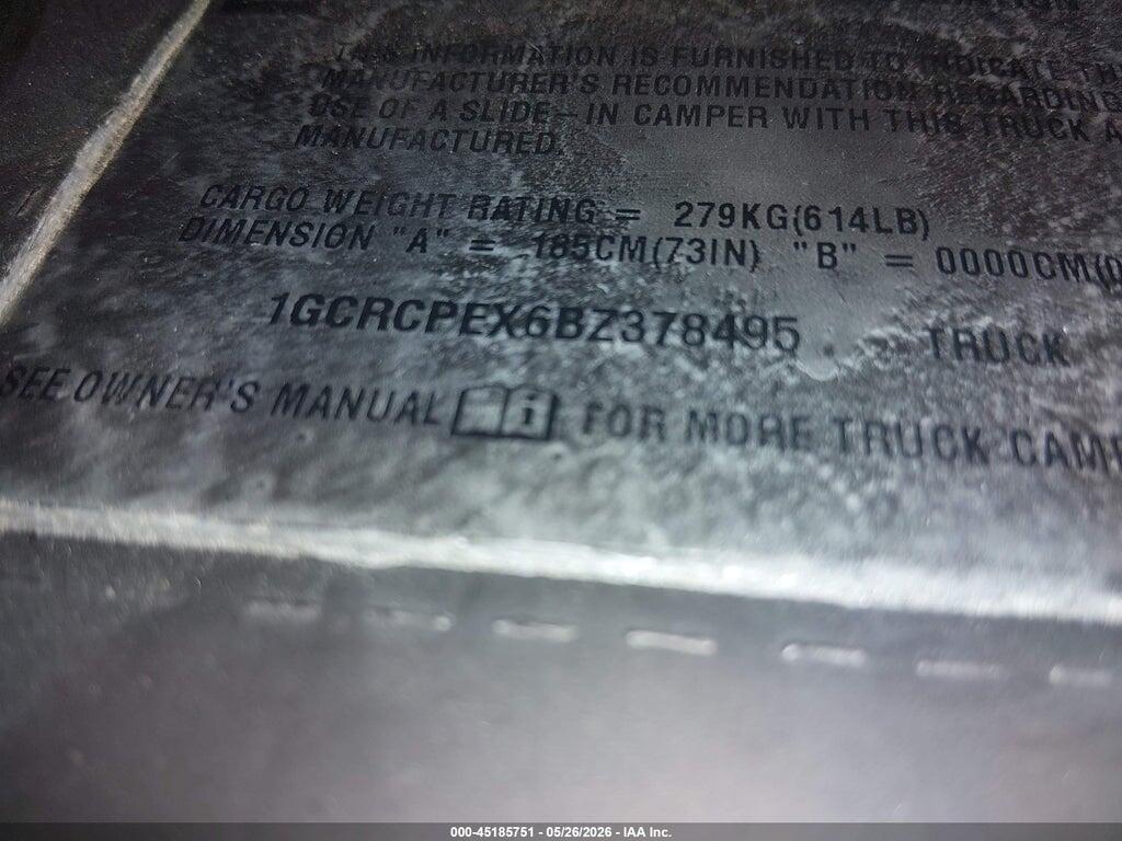 1GCRCPEX6BZ378495 2011 CHEVROLET SILVERADO 1500 photo no. 9