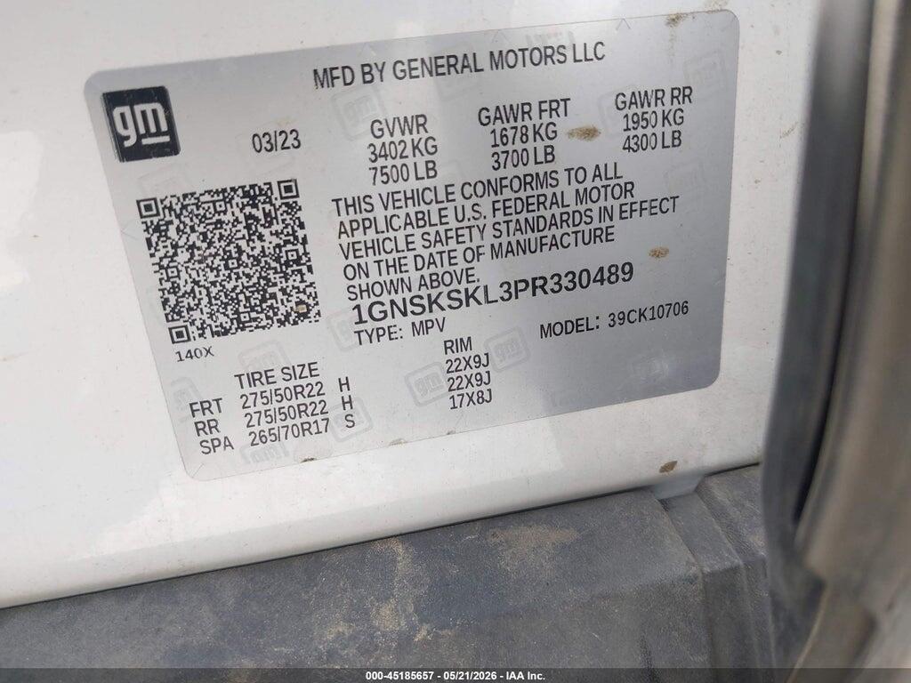 1GNSKSKL3PR330489 2023 CHEVROLET TAHOE photo no. 9