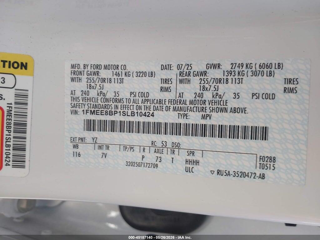 1FMEE8BP1SLB10424 2025 FORD BRONCO photo no. 9