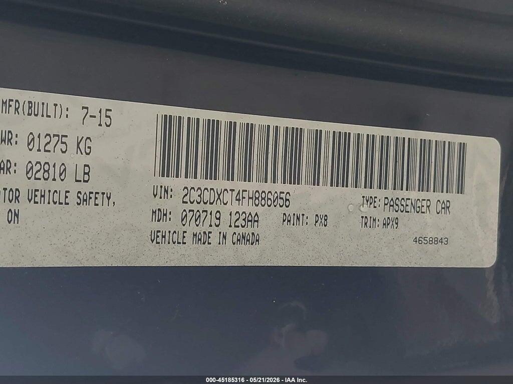 2C3CDXCT4FH886056 2015 DODGE CHARGER photo no. 9