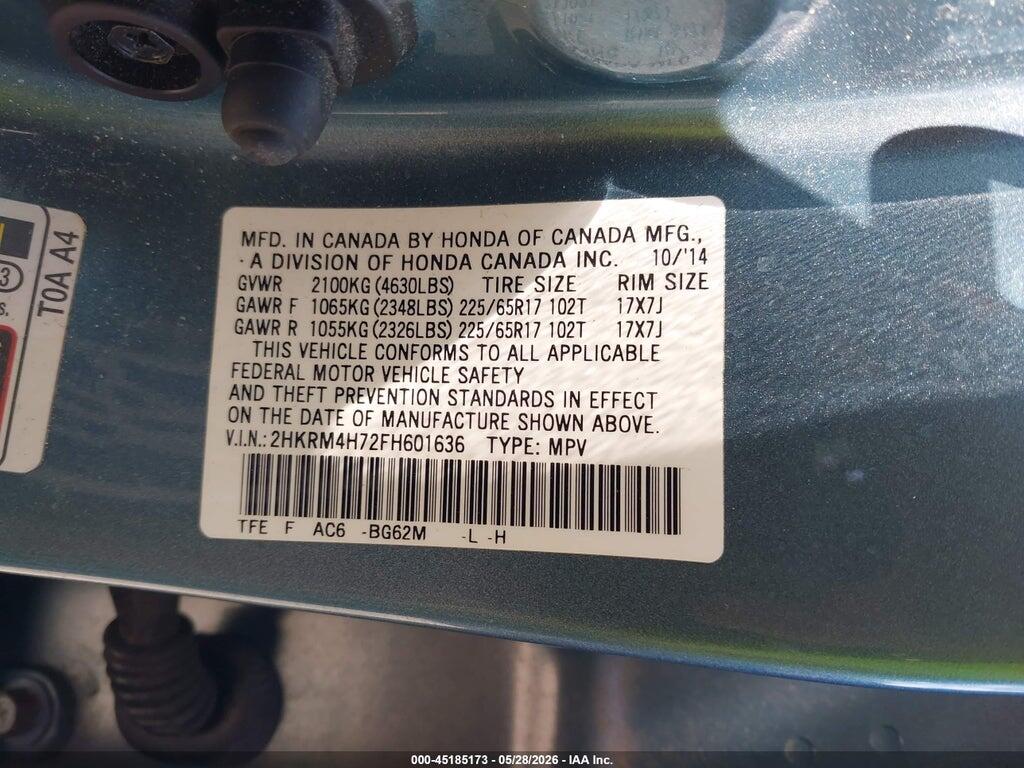 2HKRM4H72FH601636 2015 HONDA CR-V photo no. 9