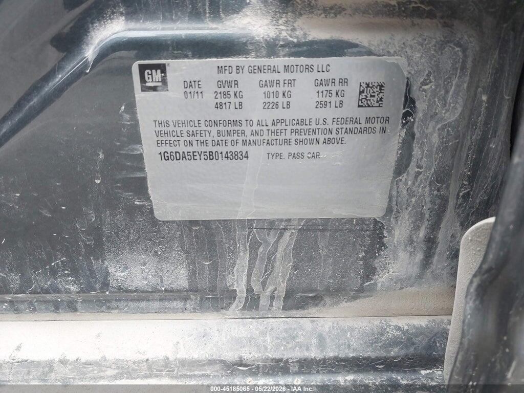 1G6DA5EY5B0143834 2011 CADILLAC CTS photo no. 9