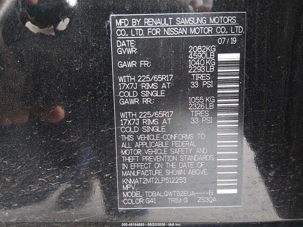 KNMAT2MT2LP512253 2020 NISSAN ROGUE photo no. 9