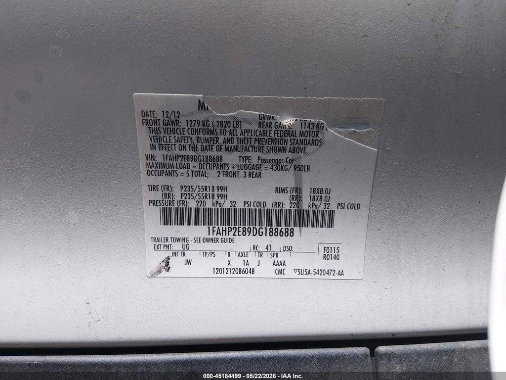 1FAHP2E89DG188688 2013 FORD TAURUS photo no. 9