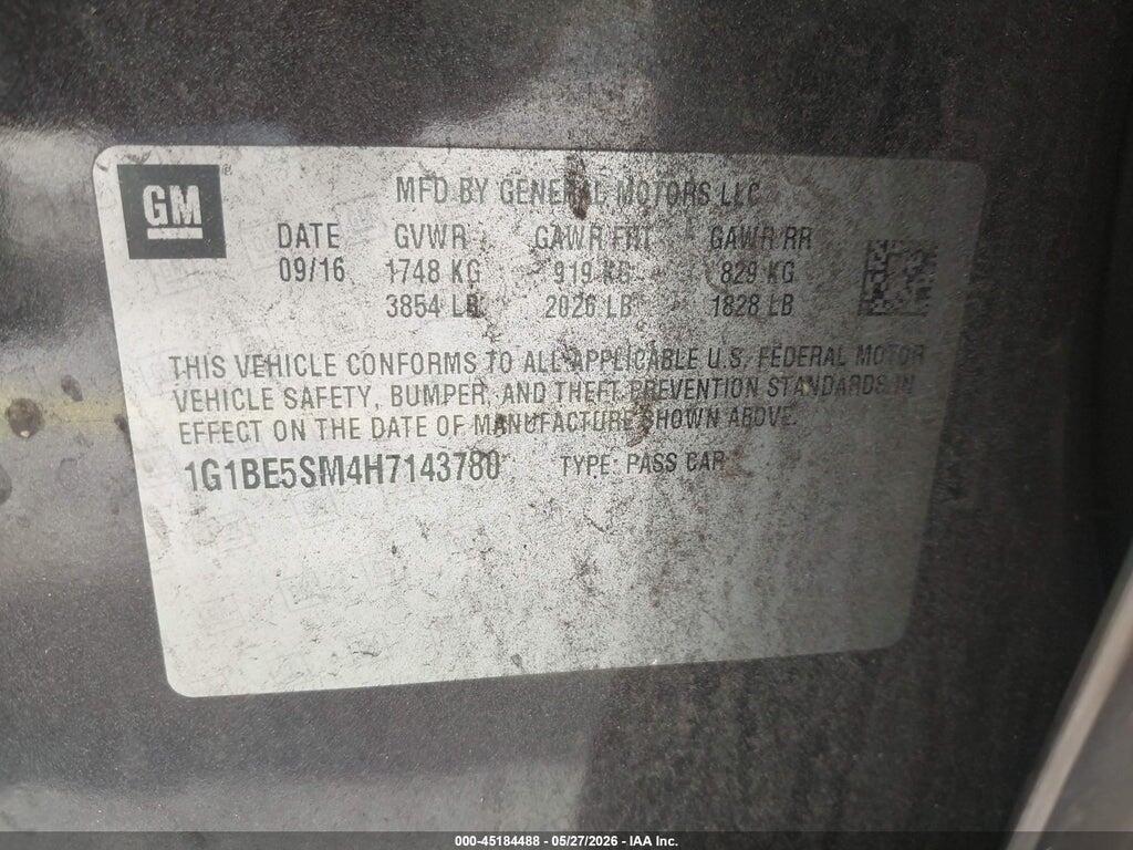 1G1BE5SM4H7143780 2017 CHEVROLET CRUZE photo no. 9