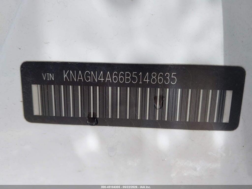KNAGN4A66B5148635 2011 KIA OPTIMA photo no. 9