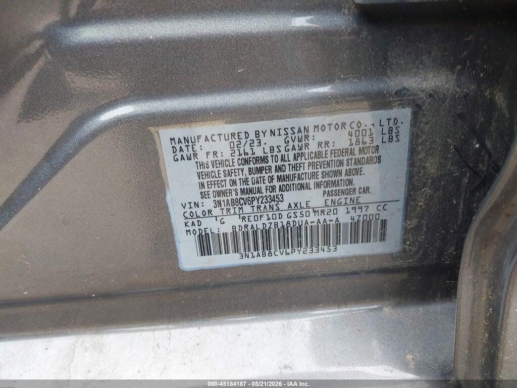 3N1AB8CV6PY233453 2023 NISSAN SENTRA photo no. 9