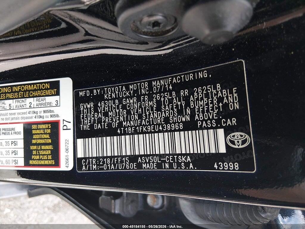 4T1BF1FK9EU438968 2014 TOYOTA CAMRY photo no. 9