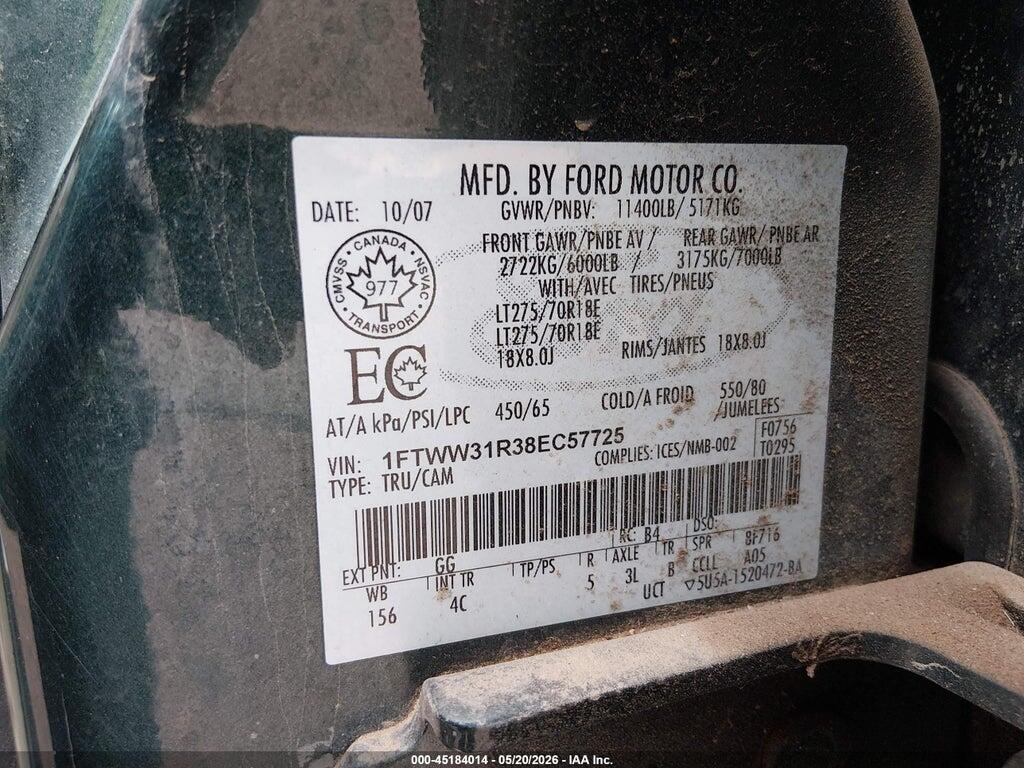 1FTWW31R38EC57725 2008 FORD F-350 photo no. 8