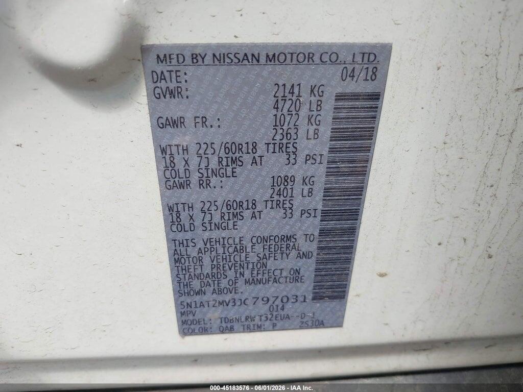 5N1AT2MV3JC797031 2018 NISSAN ROGUE photo no. 9
