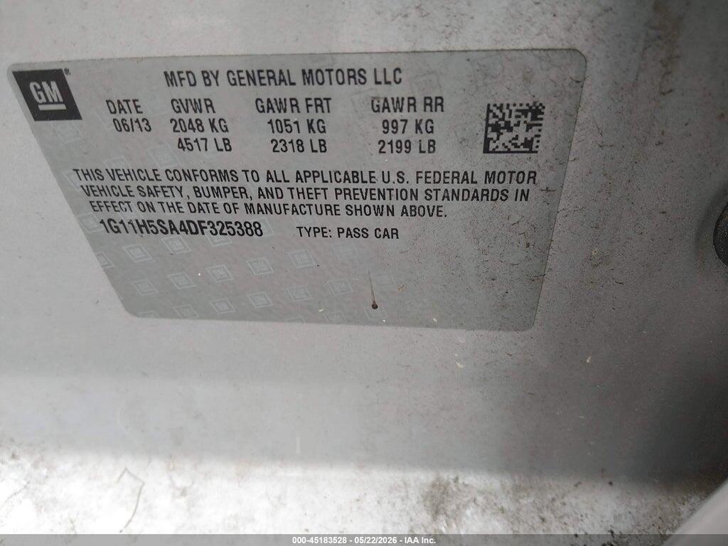 1G11H5SA4DF325388 2013 CHEVROLET MALIBU photo no. 9