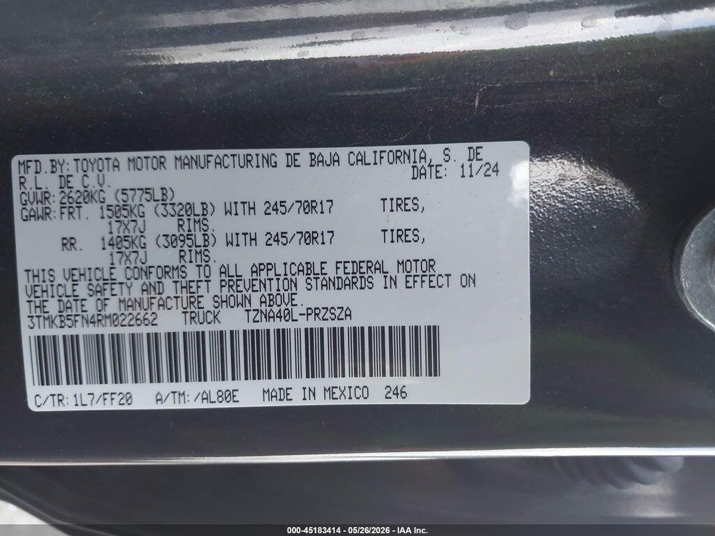 3TMKB5FN4RM022662 2024 TOYOTA TACOMA photo no. 9
