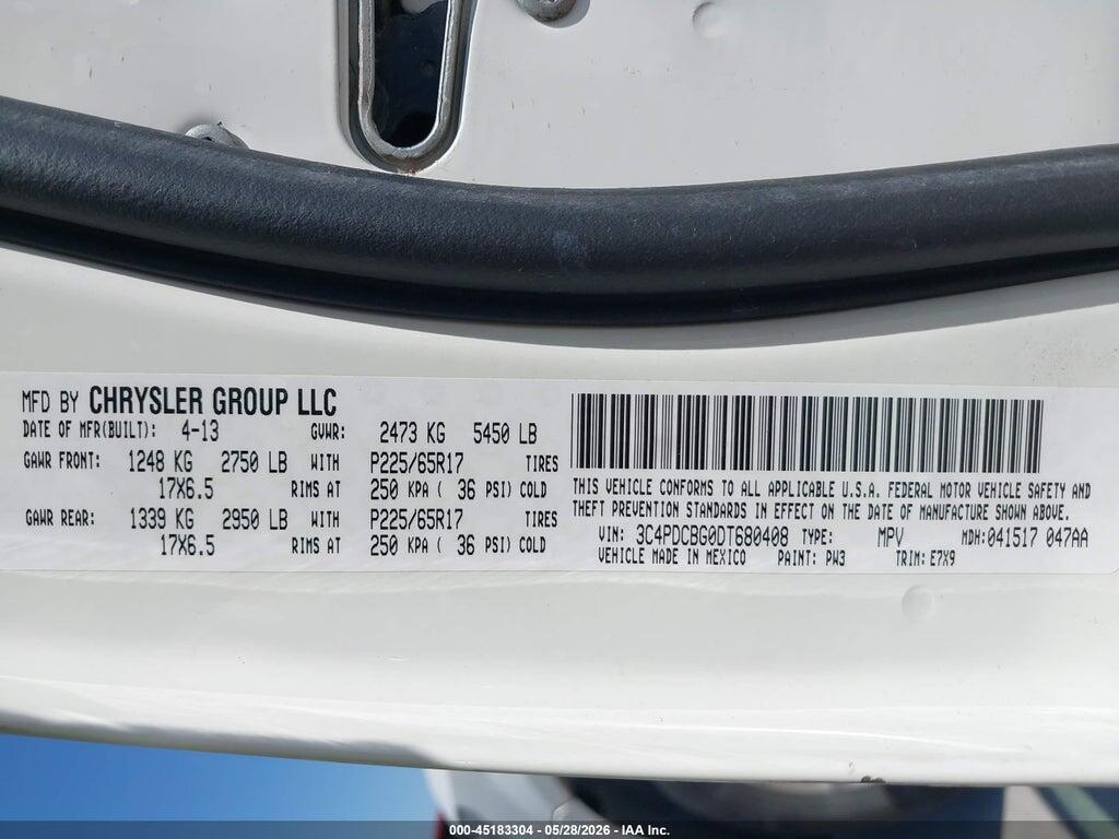 3C4PDCBG0DT680408 2013 DODGE JOURNEY photo no. 9