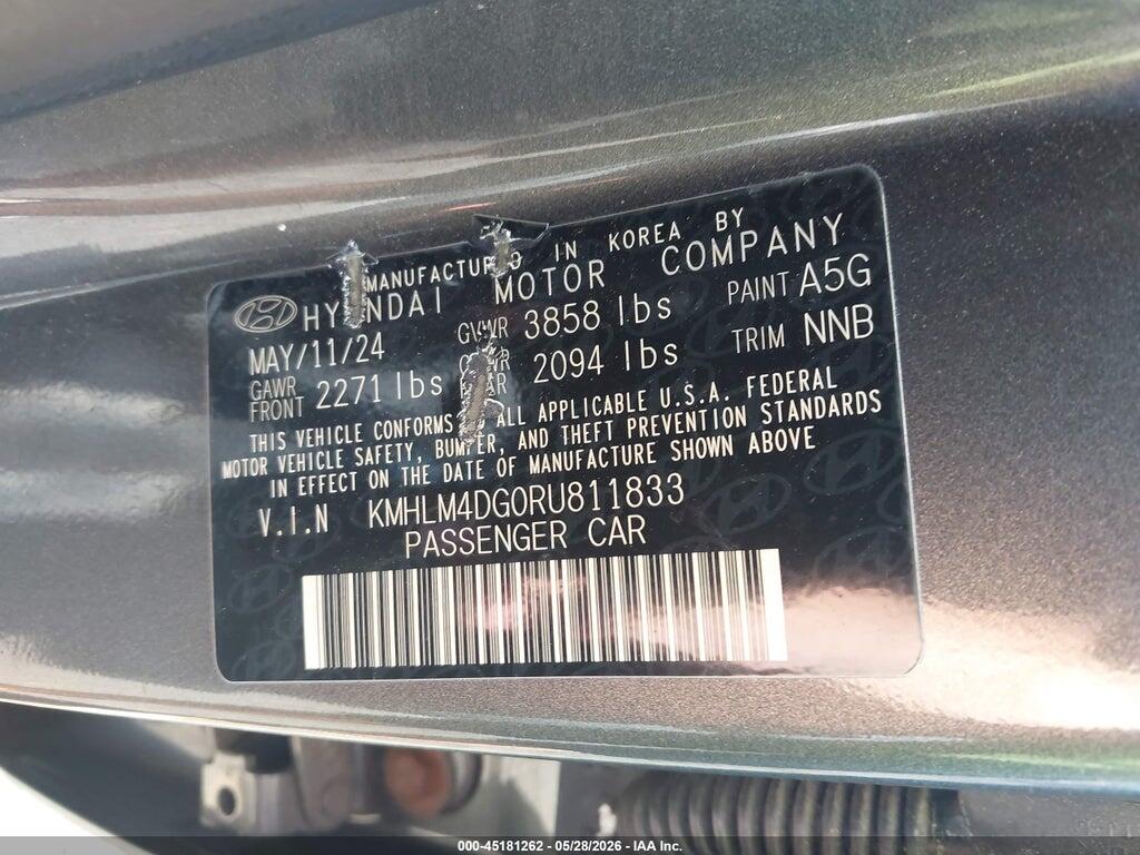 KMHLM4DG0RU811833 2024 HYUNDAI ELANTRA photo no. 9