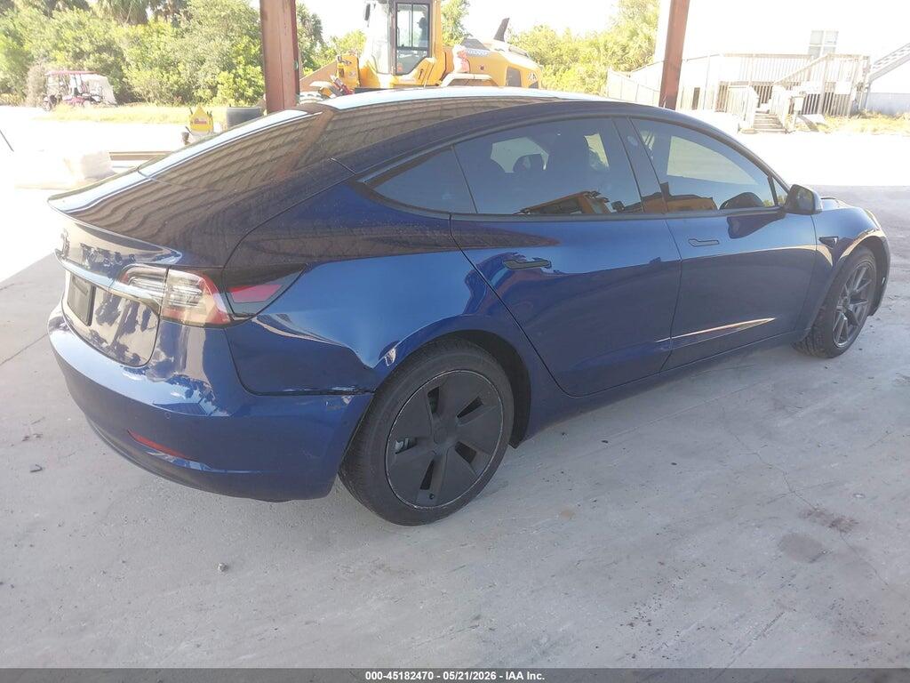 5YJ3E1EB6NF181158 2022 TESLA MODEL 3 photo no. 4