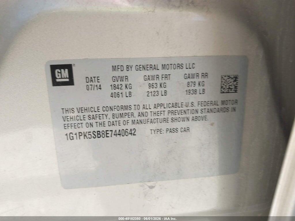 1G1PK5SB8E7440642 2014 CHEVROLET CRUZE photo no. 9