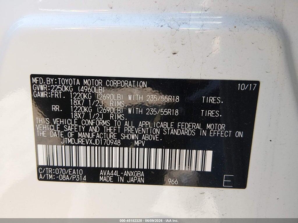 JTMDJREVXJD170948 2018 TOYOTA RAV4 HYBRID photo no. 9