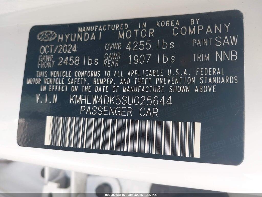 KMHLW4DK5SU025644 2025 HYUNDAI ELANTRA N photo no. 9