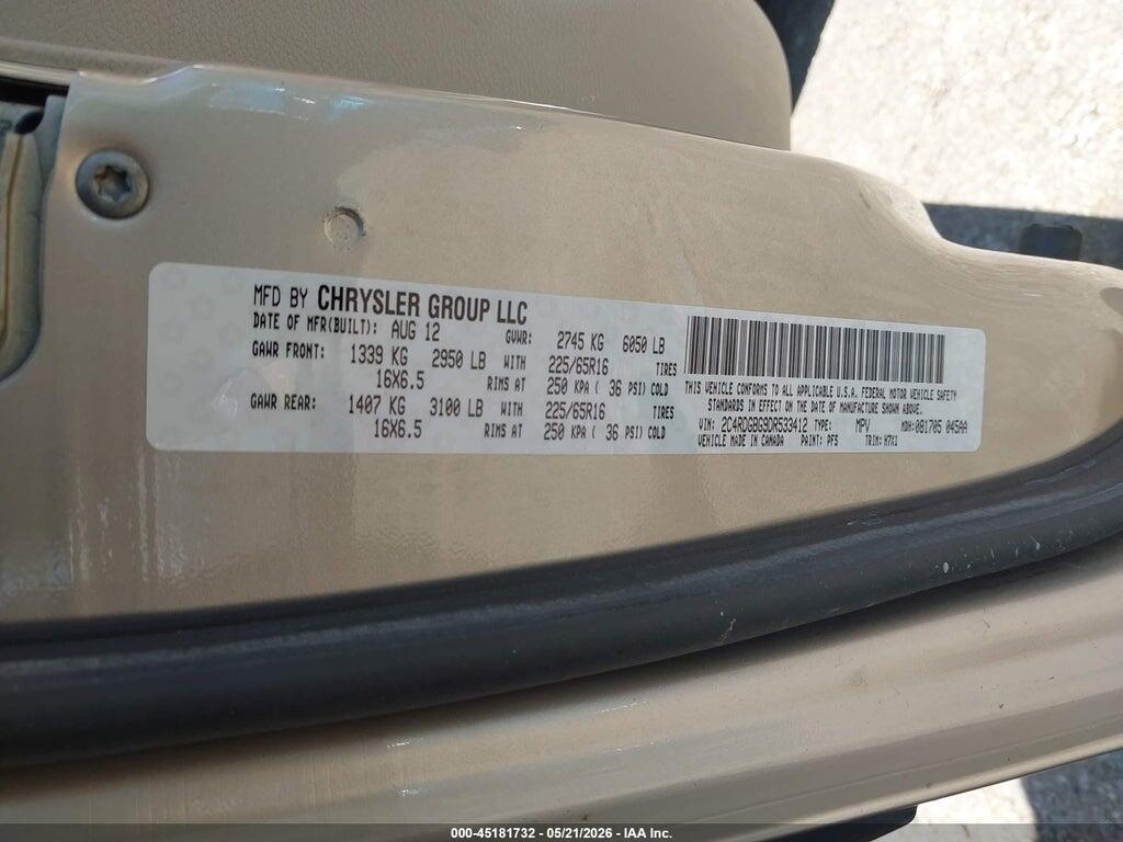 2C4RDGBG9DR533412 2013 DODGE GRAND CARAVAN photo no. 9