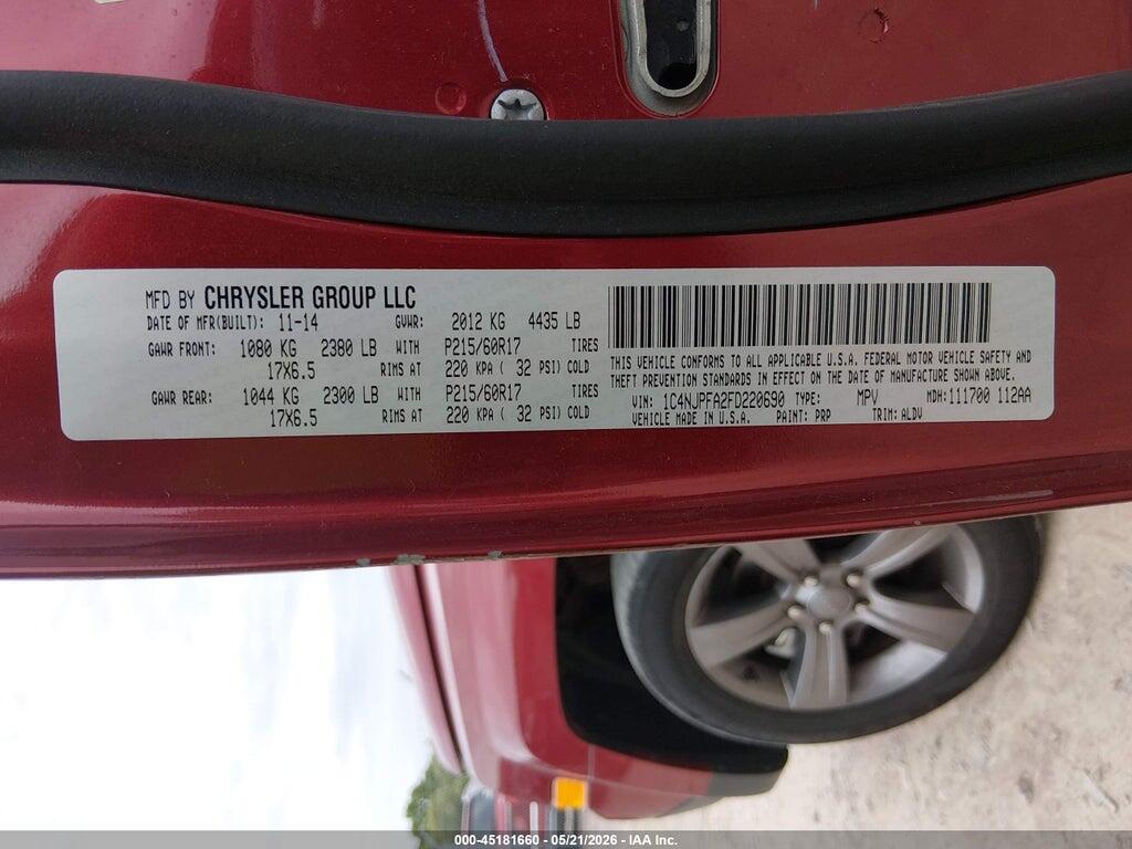 1C4NJPFA2FD220690 2015 JEEP PATRIOT photo no. 9