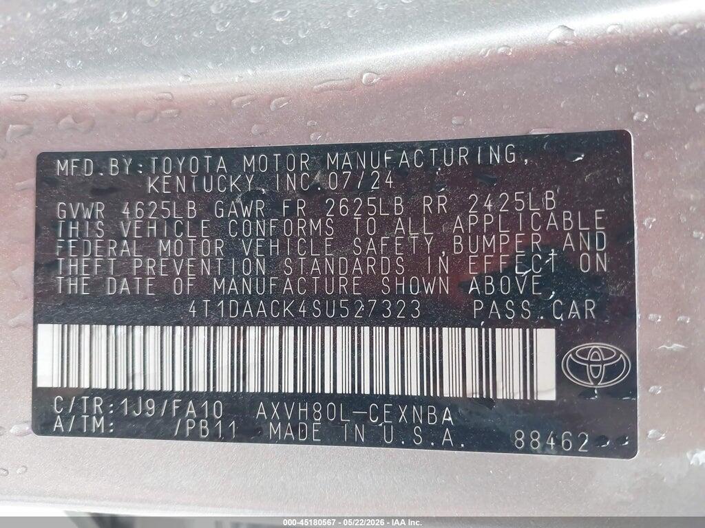 4T1DAACK4SU527323 2025 TOYOTA CAMRY photo no. 9