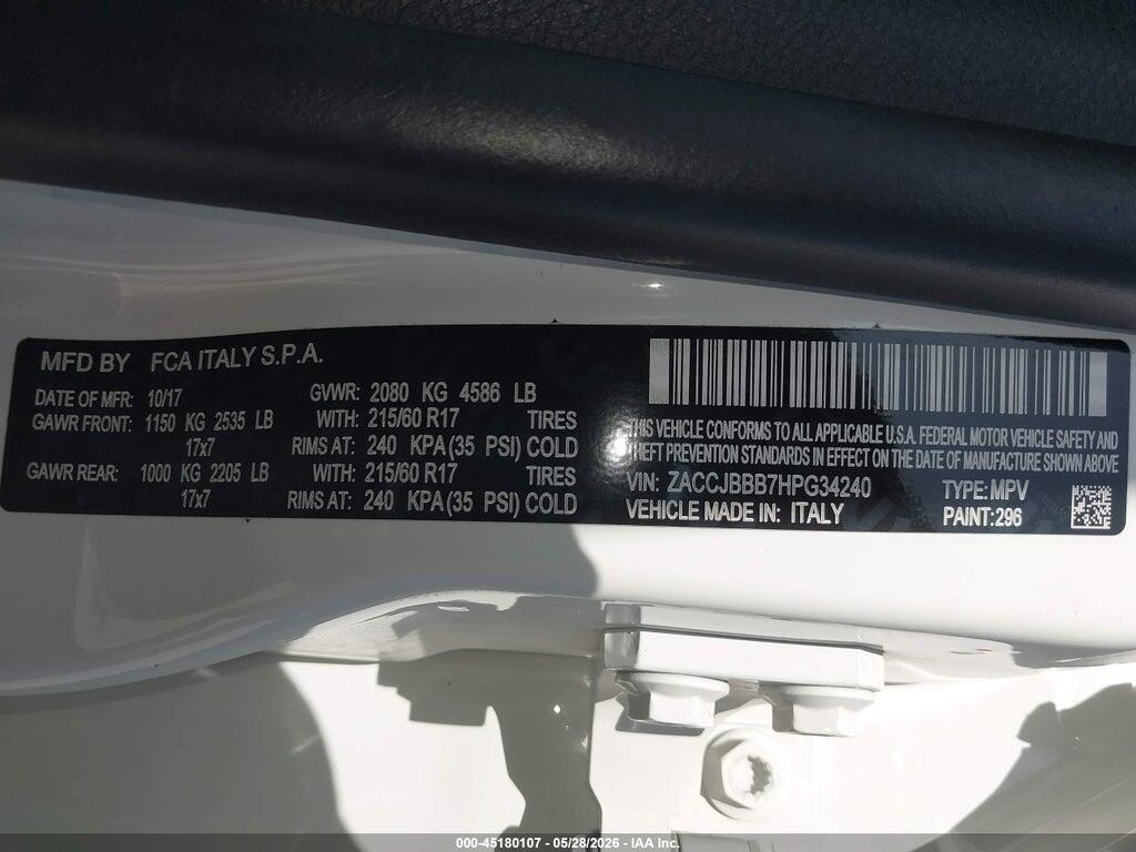 ZACCJBBB7HPG34240 2017 JEEP RENEGADE photo no. 9