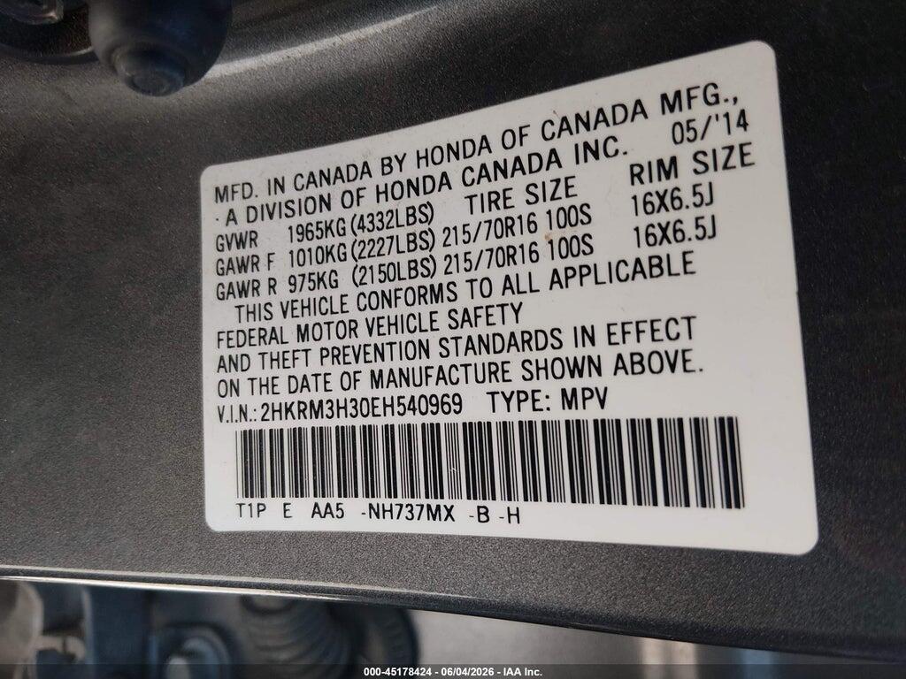 2HKRM3H30EH540969 2014 HONDA CR-V photo no. 9